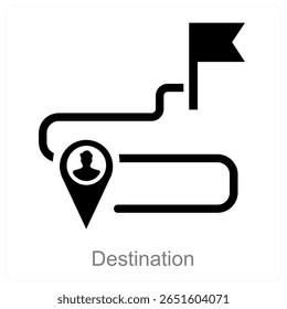 Diseño de concepto de icono de Vector de destino