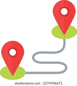 Destination Vector Icon Flat Style