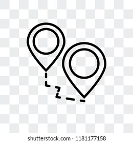 Destination vector icon isolated on transparent background, Destination logo concept