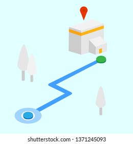 Destination vector illustration. Map vector illustration.
