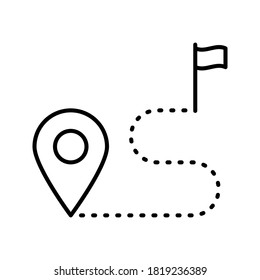 destination vector. map pin icon. vector illustration
