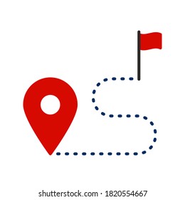destination vector. map pin icon. vector illustration