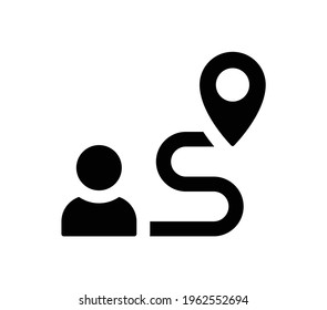 Destination,route,guide and location icon vector
