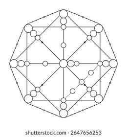 Modelo de matriz de destino em vetor. Esquema de linha isolada para análise