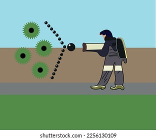 destruir el coronavirus bombardeando