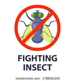 destroy flying insects. catch dung flies. flat vector character illustration.