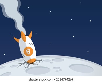 fusée bitcoin détruite après avoir frappé la lune