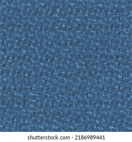 The destroyed blue fabric, with holes in it. Torn cloth texture. Mottled background. Seamless pattern.