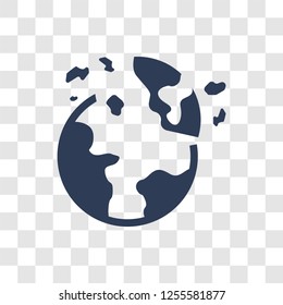 Destroyed planet icon. Trendy Destroyed planet logo concept on transparent background from Astronomy collection