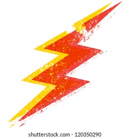 A destroyed style lightning bolt illustration