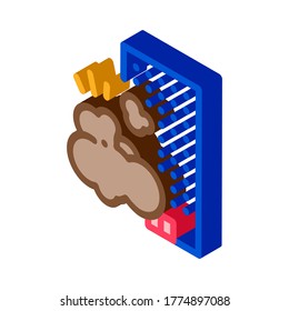 Destroying House Icon Vector. Isometric Destroying House sign. color isolated symbol illustration