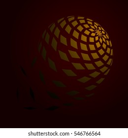 Destruction of the abstract sphere consisting of squares