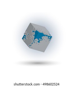 Destruction cube, Logo