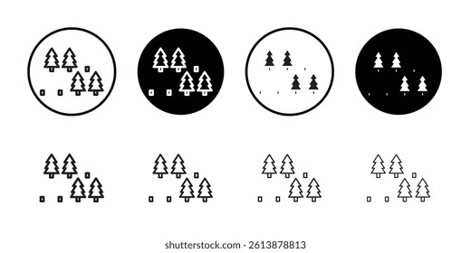 Destruction of forests icon Isolated flat vector in outline