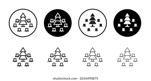 Destruction of forests icon simple outline vector sign