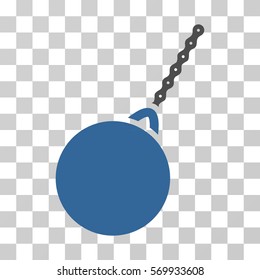 Destruction Hammer icon. Vector illustration style is flat iconic bicolor symbol, cobalt and gray colors, transparent background. Designed for web and software interfaces.