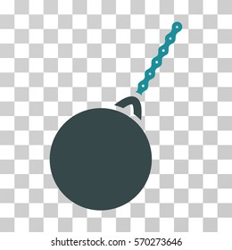 Destruction Hammer icon. Vector illustration style is flat iconic bicolor symbol, soft blue colors, transparent background. Designed for web and software interfaces.