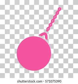 Destruction Hammer icon. Vector illustration style is flat iconic symbol, pink color, transparent background. Designed for web and software interfaces.