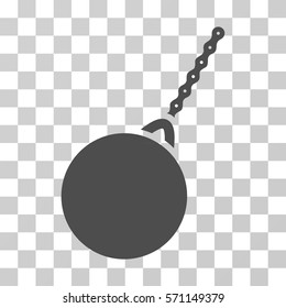 Destruction Hammer icon. Vector illustration style is flat iconic symbol, gray color, transparent background. Designed for web and software interfaces.