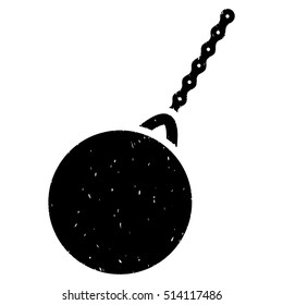 Destruction Hammer rubber seal stamp watermark. Icon vector symbol with grunge design and dust texture. Scratched black ink sign on a white background.