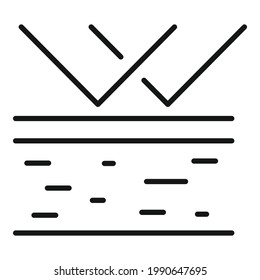 Destrucción del icono de la piel. Esquema Destrucción del icono del vector de piel para el diseño web aislado en fondo blanco