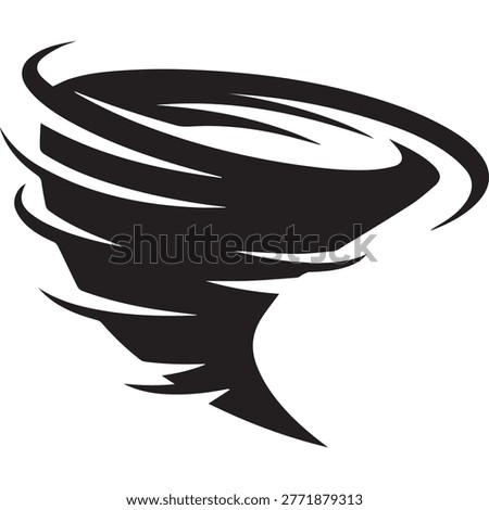 Destructive natural disaster powerful swirling tornado vector icon