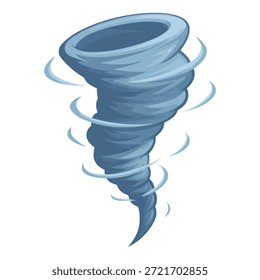 Vientos de tornado destructivos Naturaleza Desastre Ilustración vectorial de color plano Diseño de Plantilla