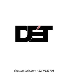 DET letter monogram logo design vector