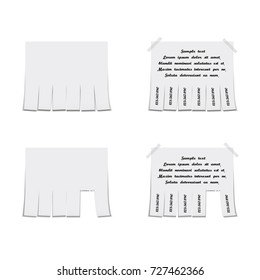 Detachable paper advertisement template, vector illustration