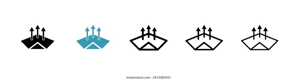 Detachable Sticker Vector Icon Set. Adhesive Label Vector Symbol for UI Design.