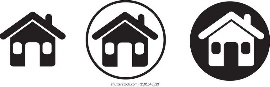Detached house icon . web icon set .vector illustration