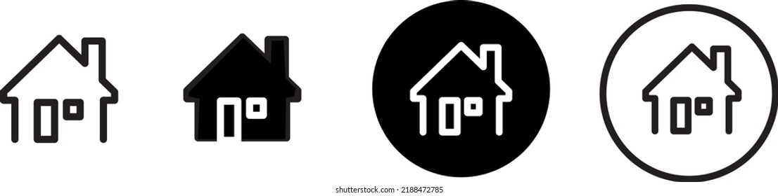 Detached house icon . web icon set .vector illustration