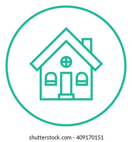 Detached house line icon.