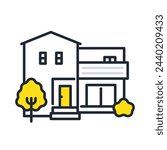 Detached house simple vector icon illustration material