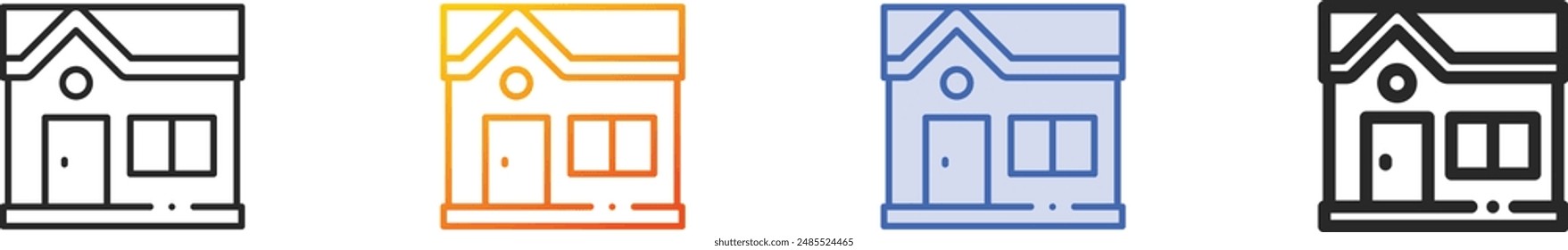 detached icon.Thin Linear, Gradient, Blue Stroke and bold Style Design Isolated On White Background