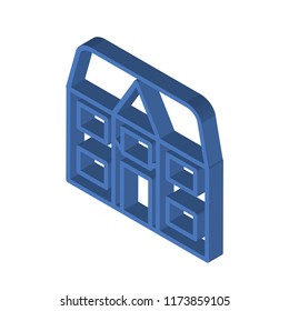 Detached isometric left top view 3D icon