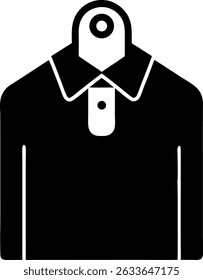 Detached Shirt Tag Silhouette Vector Illustration