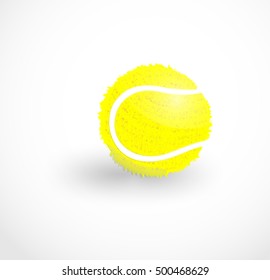 detached yellow tennis ball vector illustration