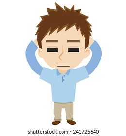 detached young man