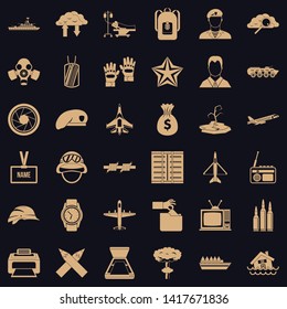 Detachment icons set. Simple set of 36 detachment vector icons for web for any design