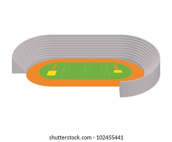 detail of 3d stadium vector illustration