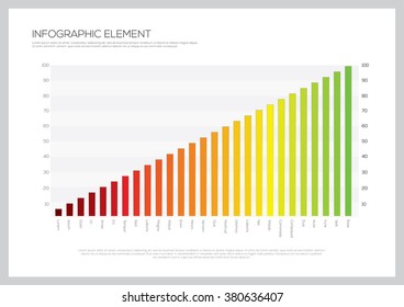 Detail bar chart infographic Vector Illustration