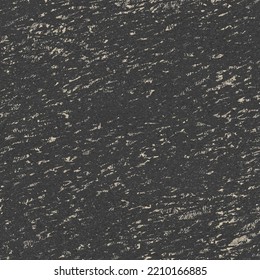 Detail, black material with obvious signs of degradation. Rugged texture. Dark grunge background.