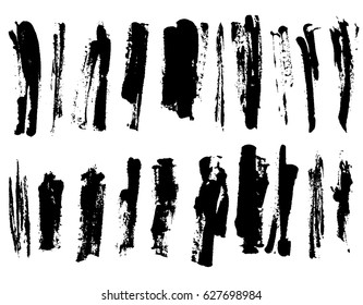 detail brush paint stroke collection. vector