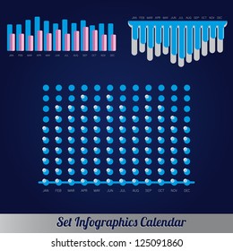 Detail calendar infographic vector illustration. Information Graphics