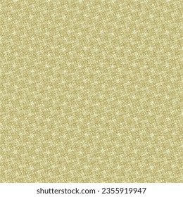 Detail, golden flecked fabric, made of flax or cotton. Old tablecloth or kitchen napkin, with a checked pattern. Vector seamless.