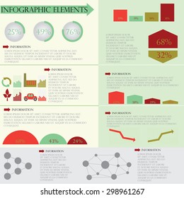 Detail info graphic vector illustration. World Map and Information Graphics
