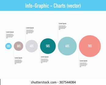 Detail info graphic vector illustration. Information Graphics charts and diagram elements