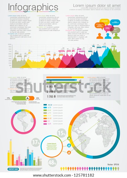 Detail infographic vector illustration. Map of\
world, icon of car and factory, and Information Graphics. Easy to\
edit country. Rainbow\
color