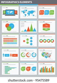 Detail infographic vector illustration presentation. World Map and Information Graphics